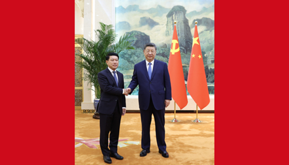 習(xí)近平會(huì)見(jiàn)老撾人民革命黨中央總書(shū)記、國(guó)家主席特使沙倫賽